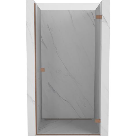 Mexen Lunar-B porte de douche pivotante droite 50 cm, transparent, cuivre brossé - 832-050-000-65-00-P (1/3)