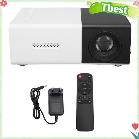 Tbest projecteur de film Projecteur HD 1080P Projecteur portable à correction automatique son videoprojecteur Prise UE 100 à 240V (1/5)