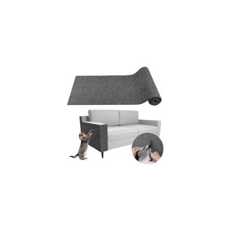 Tapis Griffoir pour Chat, Protection Canape Chat Anti Griffe 40×200 cm, Climbing Cat Scratcher, Griffoir Chat Canapé Autocollant pour Protège Canapés Meubles Porte Mur - gris foncé (1/5)