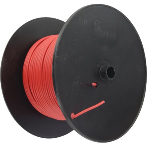 Cavo elettrico unipolare rosso, sezione 1,0 mm², lunghezza 100 m.