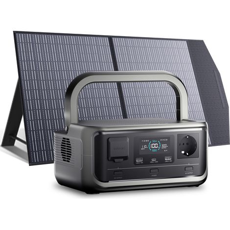 ALLPOWERS VOLIX P300 Generador Solar con Panel Solar Portátil 100W, batería LFP de 256Wh, Salida CA de 300W, Carga Rápida de 1H, Estación de energía portátil para Viajes, Camping, Cortes Emergencias (1/5)