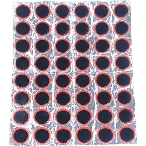Pack de 48 patchs de réparation de pneus 25mm – Caoutchouc haute qualité – Étanchéité optimale – Pour vélo, moto et chambre à air (1/5)