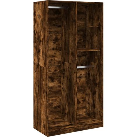 Maison Exclusive - Armadio Rovere Fumo 100x50x200 cm in Legno Multistrato