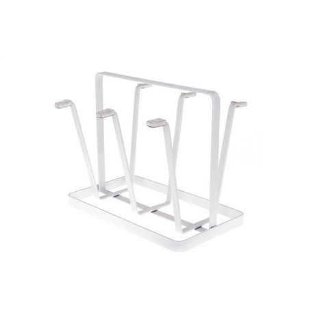 Égouttoir portable en fer forgé, acier plat, porte-tasses hexagonal, rangement suspendu, support pour six verres à eau-AquaForge (1/5)