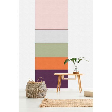 Papier peint panoramique beige, violet & vert moderne Tapisserie panoramique design multicolore Papier peint panoramique salon orange et gris (1/3)