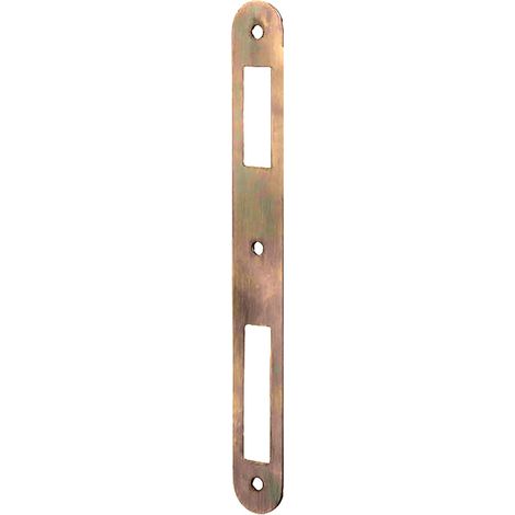 CONTROPIASTRA PER SERRATURA 'PATENT' B.T. bronzato verniciato - interasse 70 mm - BONAITI