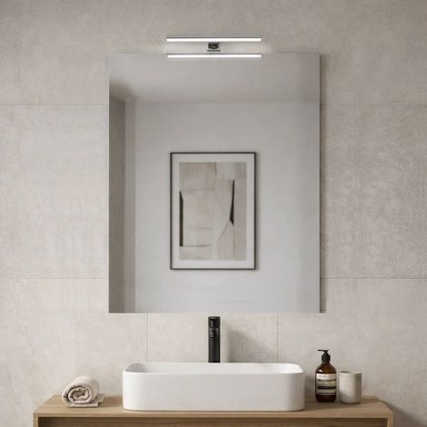 Specchio Semplice 90X110 Con Lampada Led Per Arredo Bagno (1/5)