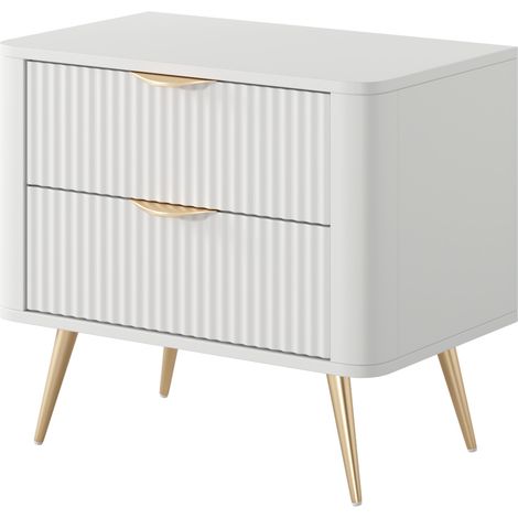 Table de chevet : Blanc, 63,2 x 38 x 55,3 cm (1/5)