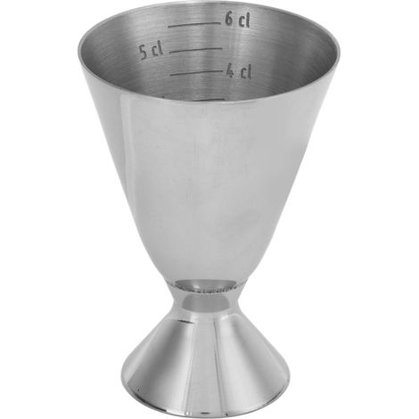Verre doseur en acier inoxydable à tête unique, épais avec repères gradués pour cocktail et vin