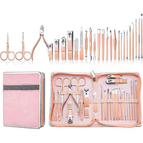 Kit Manucure Pedicure - Outils En Acier Inoxydable 304 - Pour Mains Et Pieds - 6 Pièces