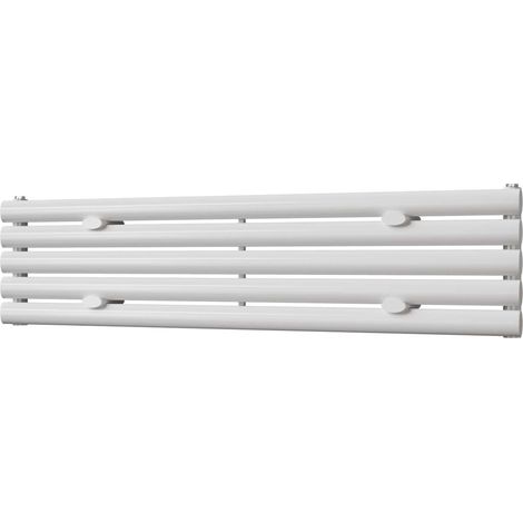 Omeara Axis - White Horizontal Radiator H290mm x W1200mm Single Panel (1/3)