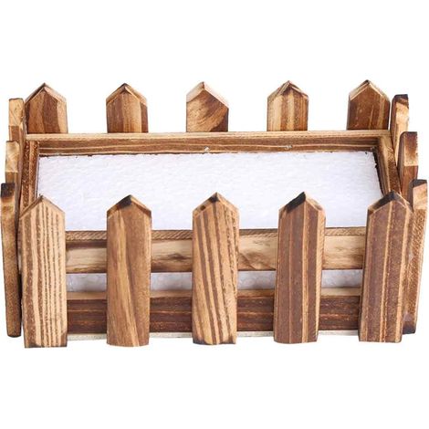 1 Jardinière en bois carbonisé, design ajouré vintage, pour plantes grasses, décoration bureau maison (1/5)