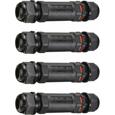Boîte de Jonction, 4 Pack Boite de Derivation Etanche, Connecteur de Câble Extérieur IP68 Étanche avec 3 Pôles, Ø 1mm-12mm Coupleur de Manchon (1/5)