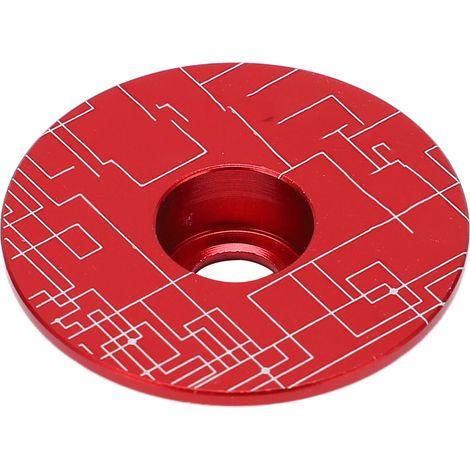 Capuchon de direction en aluminium pour VTT, boulons inclus, rouge vif (1/5)