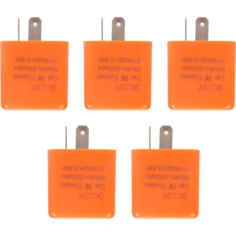 Lot de 5 clignotants LED réglables 12 V à 2 broches pour moto (1/5)