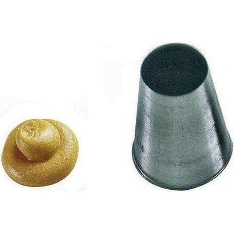 Silikomart BT220 Bocchetta in Acciaio Inox per Sac a Poche, Foro Tondo, Misura Ø 20 mm