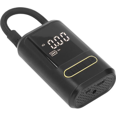 Gonfleur de pneus de voiture, moto et vélo électrique sans fil avec écran LCD et double alimentation (7,4 V, 3-150 psi). (1/5)
