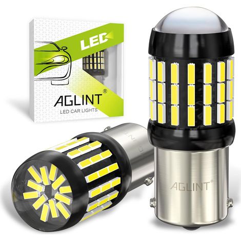 Ampoule LED 1156 P21W 66SMD pour Voiture DRL Feux de Recul Blanc (1/5)