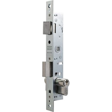 Serrure multipoint en applique, acier émaillé, main droite, rosace STS, cylindre inclus (1/3)