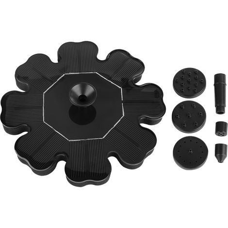 Pompe A Eau Solaire Submersible - Pour Etang Et Fontaine - Sans Branchement Electrique - 5 W - 1200 L/H - 3,5 M De Hauteur Max - 1 Unite (1/5)
