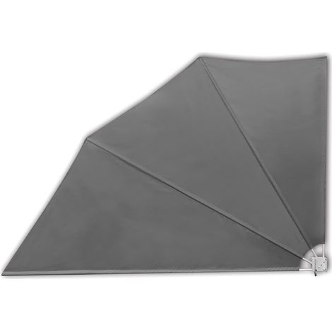 vidaXL Tenda Laterale per Balcone Pieghevole Grigia 160x240 cm