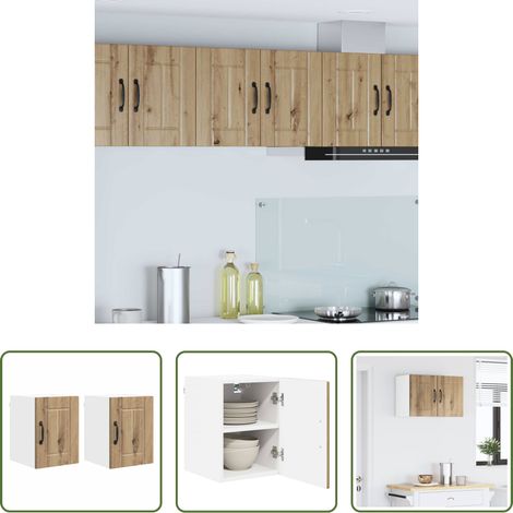 Küchenwandschrank - Küchenschrank 2 pcs Artisan-Eiche 30 x 31 x 40 cm Holzwerkstoff (1/5)