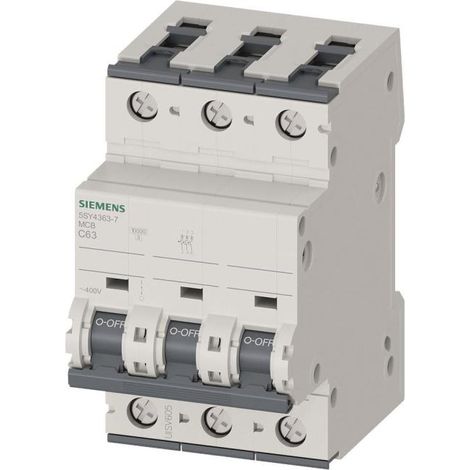 Interruptor Siemens 5sy4363-7 63A 10kA 3 polos