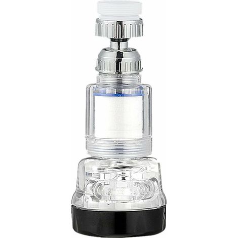 Aérateur de robinet pivotant 360° 3 modes, filtre sous pression universel pour cuisine, salle de bain, transparent – DELKEVIC