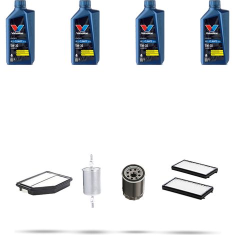 Kit tagliando 4 FILTRI e 4L OLIO compatibile con Chevrolet Tacuma 1.6 77kw dal 2000 (1/5)