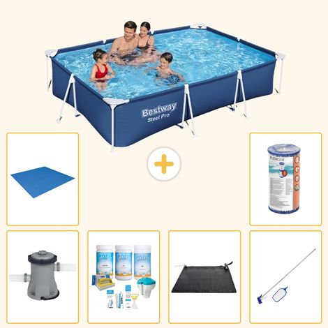 Bestway Bestway Steel Pro Rectangulaire - 300x201x66 cm - 7-pièces  S22085 (1/3)