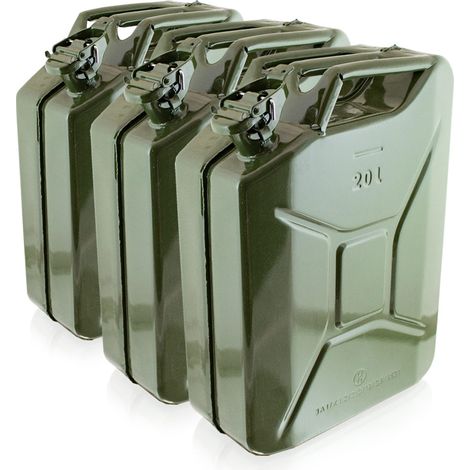 3x 20 Liter Stahl Benzinkanister Kraftstoffkanister Kanister UN Zulassung
