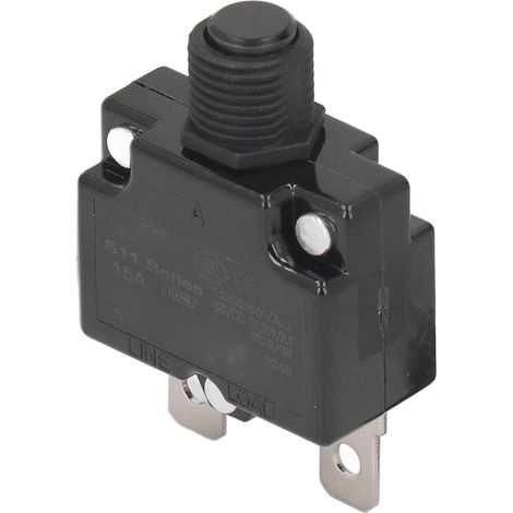 Lot de 10 relais fusibles à réarmement automatique 15 A, interrupteur thermique, disjoncteur, protection contre les surcharges, étanche, 125/250 V CA / 65 V CC (1/5)