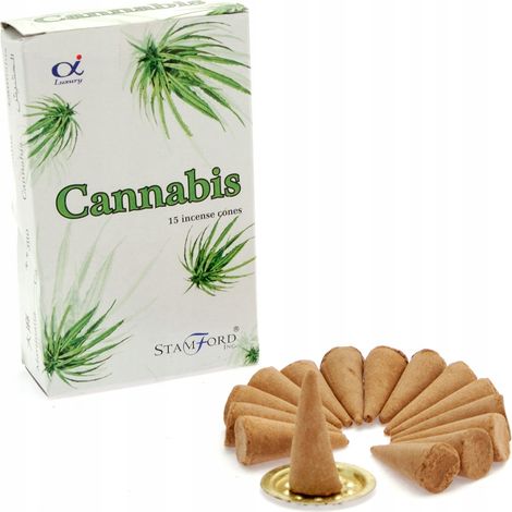 Coni di incenso Stamford, confezione da 15 pezzi - Cannabis (1/3)