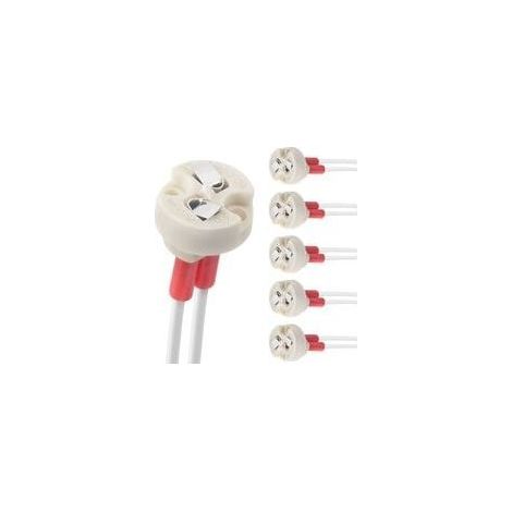 Base per lampadine Bi-Pin, G4, GU5.3, G6.35, GY6.35, GX5.3 MR16, GZ4 MR11, supporto in ceramica per lampade alogene o ad incandescenza (6 pezzi) (1/5)