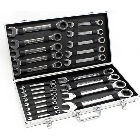 Juego de llaves de trinquete 22 piezas llave de 6-32 mm herramientas de llave de boca 160002698