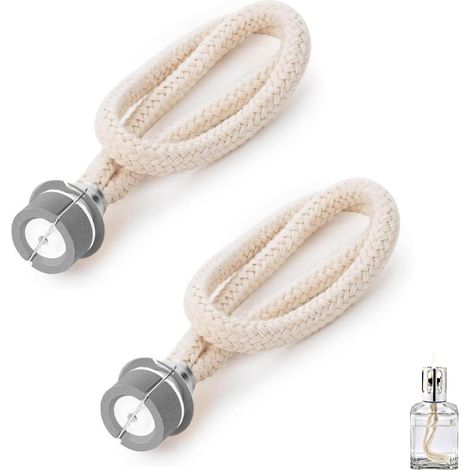 Mèche pour Lampe Parfumée - Lot de 2 - Coton et Céramique - Diffusion et Purification d'Air - Salon Chambre Bureau - Diamètre 18 mm (1/5)