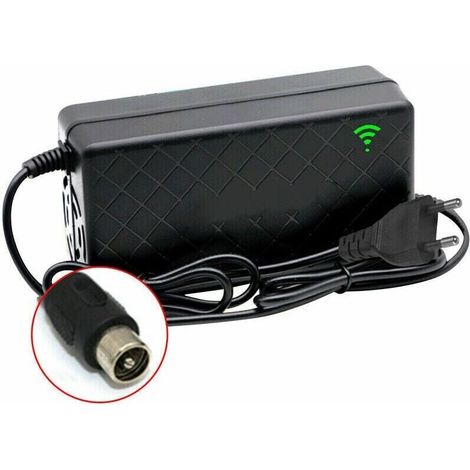 Chargeur de batterie au lithium intelligent 24 V 2 A pour vélo électrique, sortie 29,4 V 2 A, port CC, chargeur rapide avec ventilateur, prise RCA (1/4)