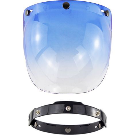 Visière de casque moto ouvert compatible bulle – 1 pièce, polycarbonate résistant, dimensions universelles, noir mat (1/5)