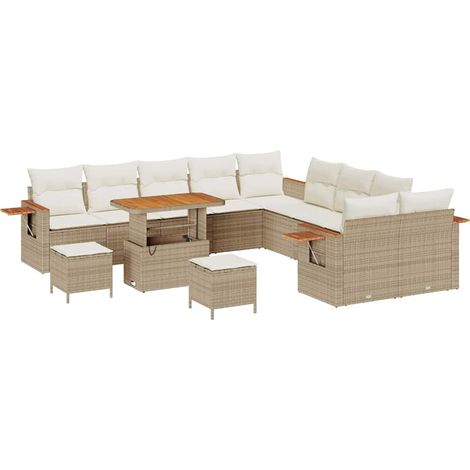 Maison Exclusive - Conjunto de sofás de jardín 17 uds. 10-Número (1/5)