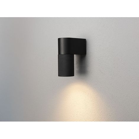 Downlight LED Außenwandleuchte Aluminium Schwarz Höhe 14,5cm (1/5)