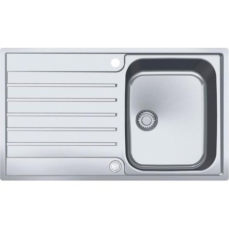 Franke Einbauspüle Argos AGX 211 Edelstahl, Druckknopfventil (1/3)