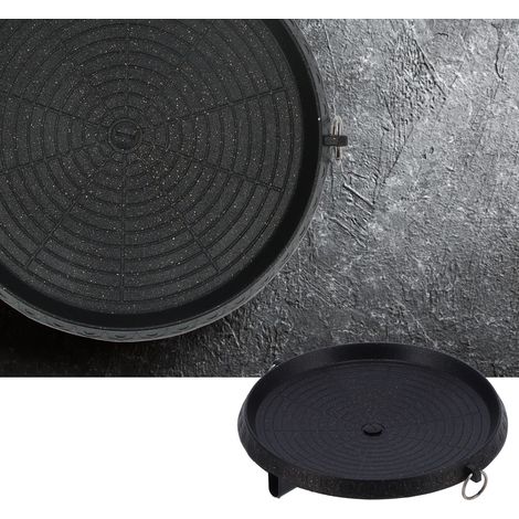 Plaque de barbecue multifonction portable antiadhésive pour la maison, les restaurants et les activités de plein air (plaque de barbecue ronde antiadhésive) (1/5)