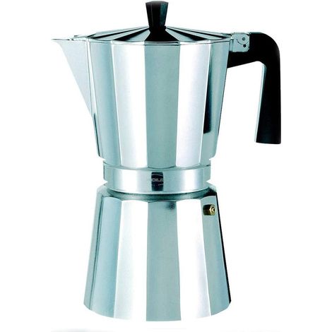 Cafetera Italiana Oroley Plateado Metal Aluminio (1/4)