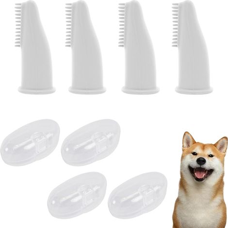 8 Pièces Brosse a Dent Chien Douce et Souple, Brosse Chien N'abîme (1/5)