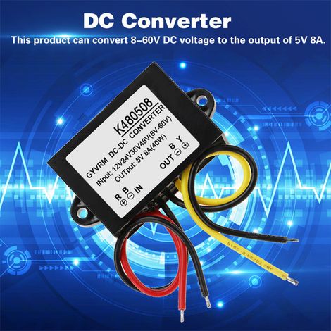 Module d'alimentation abaisseur de tension DC-DC 12 V/24 V/36 V/48 V vers 5 V 8 A (1/5)