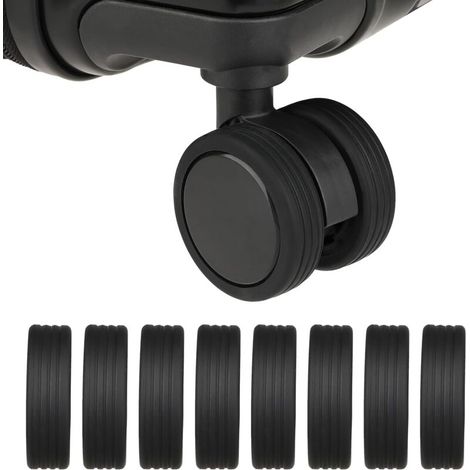 (Noir)Housses de Roues de Valise à Bagages, 8PCS Housses de Roue de Bagages en Silicone, Protection Roue Valise, Réduisent le Bruit Housses de Roue de Valise pour la Plupart des Bagages (1/5)