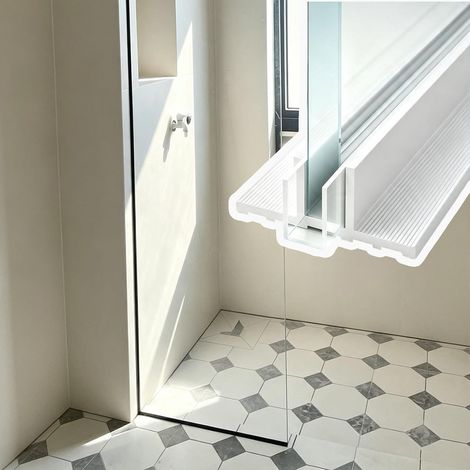 rainure de retenue pour porte douche sans cadre en aluminium avec (1/5)