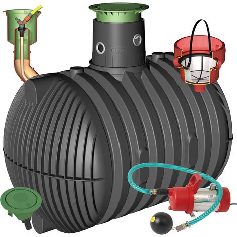 CARAT XL Erdtank-Paket 8500L DN160 Garten-Komfort, begehbar