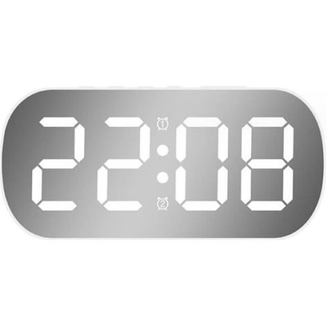 Radio Réveil - Réveil Numérique - Écran LED - Fonction Snooze - Affichage Température et Date (1/3)