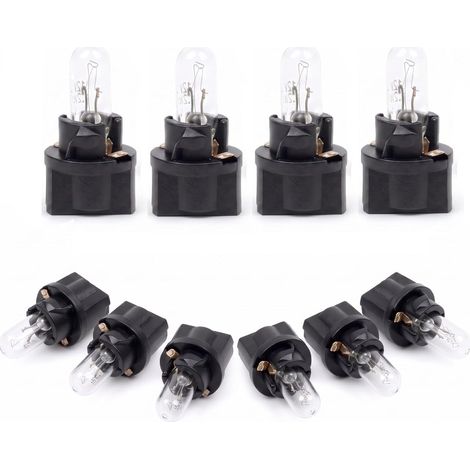 10 x T5 12V 1.2W LED Bulbs Dashboard Meter Car Motorcycle Yellow (1/5)